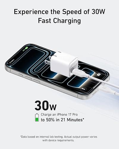 Anker Nano Phone Charger, 30W Portble and Foldable USB C GaN Charger | For iPhone 18 Pro/17/17 Plus/17 Pro Max/16/16 Plus/16 Pro Max/15 Pro Max, Galaxy, iPad, and MagSafe-Compatible Accessories thumbnail 3