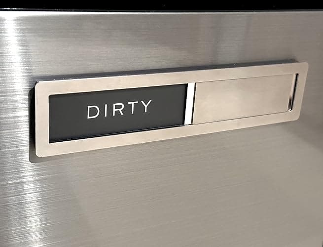 Dishwasher Magnet Clean Dirty Sign, Kubik Letters Premium Stainless Steel Grade 304, Kitchen Organizers and Storage Decor Accessories, Extra Adhesive Tapes Included. - Stainless Steel thumbnail 3
