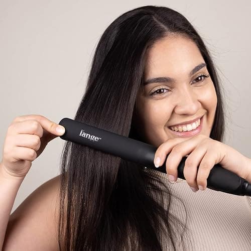 L'ANGE HAIR Le Ceramique 1-Pass Flat Iron Hair Straightener | Fast Heating Ceramic Flat Iron | Best Hot Tools Professional Hair Straightener to Lock in Moisture & Shine | (Black) thumbnail 4