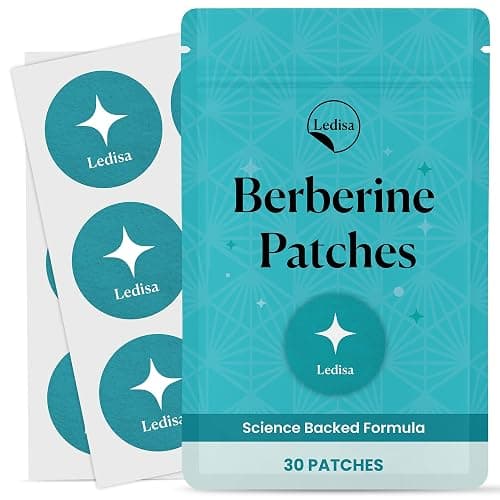 Ledisa Berberine Patches | Berberine Patch with L-Glutamine, Garcinia Cambogia, Resveratrol for Women & Men | 30 Days Supply - Image 1