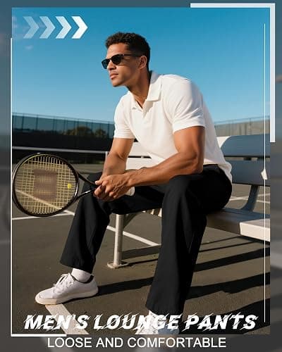 Luis- Neer 4 Pack Men's Sweatpants Joggers with Pockets Open Bottom Gym Athletic Pants Baggy Workout Casual Running Clothing thumbnail 4