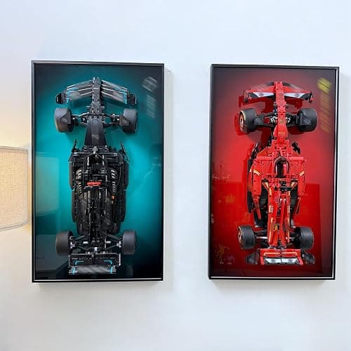 WETCEAOM Display Wallboard Compatible with Lego Technic Ferrari SF-24 42207 Display Frame, Gift Ideas Compatible with Lego Car Wall Mount Display Frame Lover, 19.7X 31.5in (Model not Included!) thumbnail 6