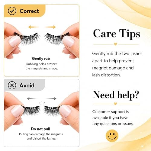 Magnetic-Eyelashes with Applicator, 2 Pairs Reusable Magnetic Lashes Natural Look, No Glue Needed Eyelashes Magnetic, Lightweight False Eyelashes for Everyday Makeup, Travel & Parties thumbnail 7