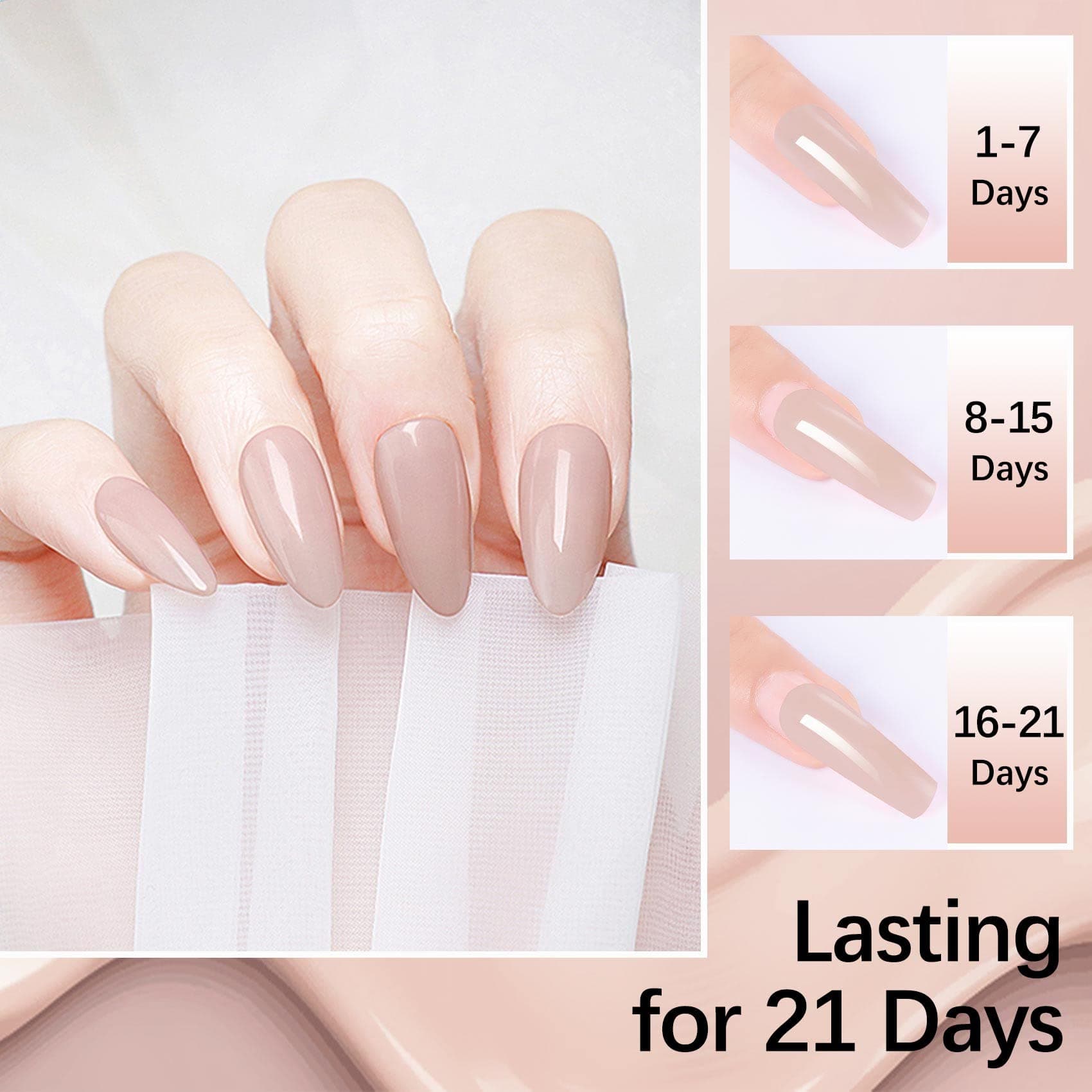 Poly Gel Nail Extension Kit, 8 Colors Clear Nude Pink Poly Gel Set Nail Enhancement Builder Nail Gel Poly Gel Colors for Beginners DIY Home Salon thumbnail 5