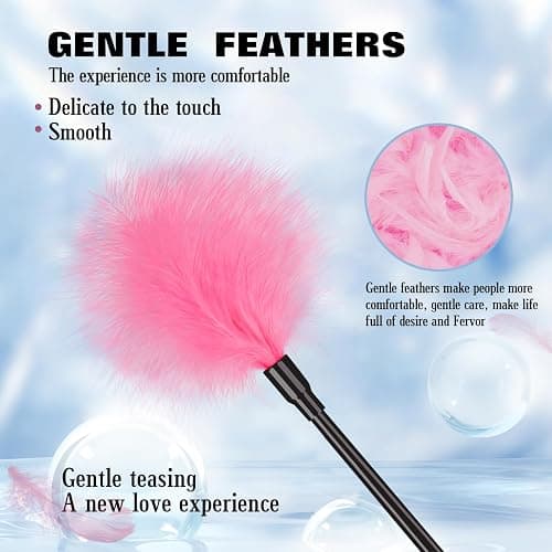 Flirting Feather Hand Pat Adult Sex Products SM Heart Shaped Beater Romantic Sexy Toys(Pink) thumbnail 3