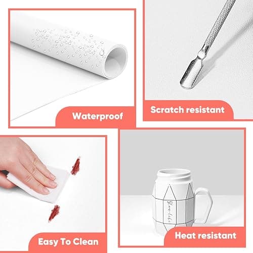 Nail Art Table Mat, (MAT ONLY) Nail Arm Rest Mat for Nail Tech, Soft Microfiber PU Leather Nail Mat for Nail Hand Rest Cushion, Foldable Manicure Table Pad Nail Desk Mat for Hand Stand Pillow - White thumbnail 4