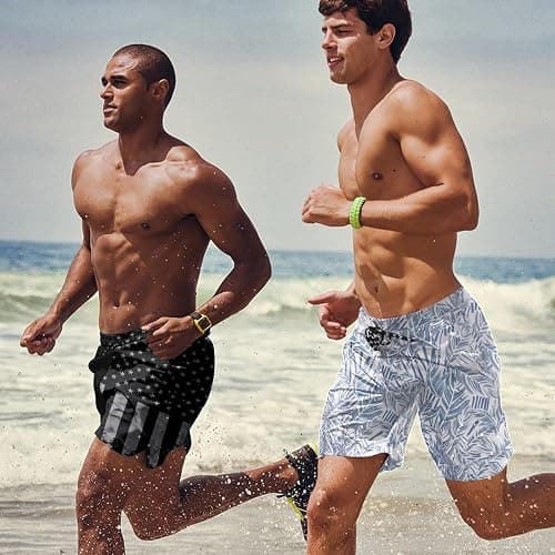COOFANDY Men's Swim Trunks Quick Dry Swimsuit Color Block Board Short Bathing Suit Swimwear with Pocket thumbnail 3