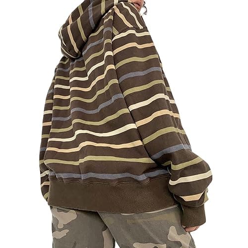 Mtsebmves Women's Zip Up Hoodie Sweatshirt Long Sleeve Oversized Casual 90S Y2K E-Girl Streetwear Grunge Jacket with Pocket thumbnail 3