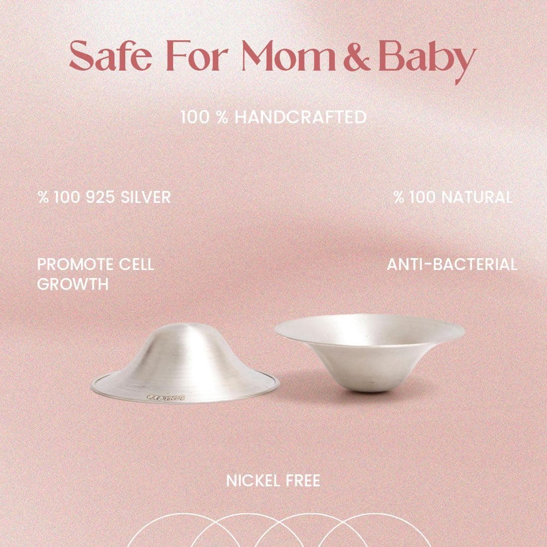 The Orginal Silver Nursing Cups – Silver Nipple Shields for Breastfeeding - Nipple Guards Protector for Breastfeeding - Nipple Shields for Nursing Newborn – Nickel Free – 925 Silver thumbnail 7