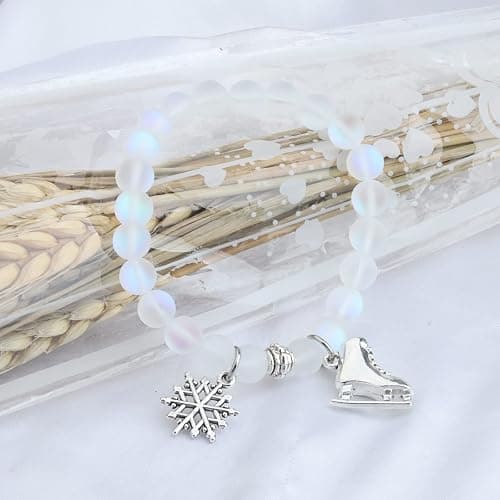 UJIMS Ice Skate Gift Skater Charm Bracelet for Skate Lover Skating Team Sport Skater Jewelry Figure Skating Gift for Her thumbnail 2