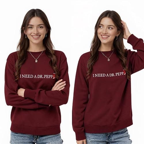 Semisun I Need A Dr Pepp Sweatshirt Women Funny Sayings Graphic Shirts Cola Drinking Enthusiasts Long Sleeve Fall Top thumbnail 2
