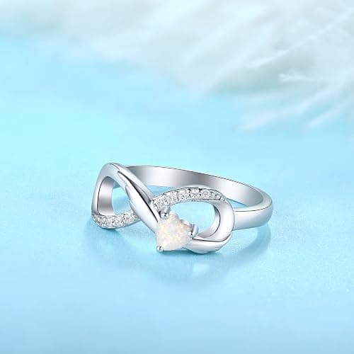 STARCHENIE Infinity Promise Ring 925 Sterling Silver Angel Wings Heart Ring for Women Size 5-10 thumbnail 5