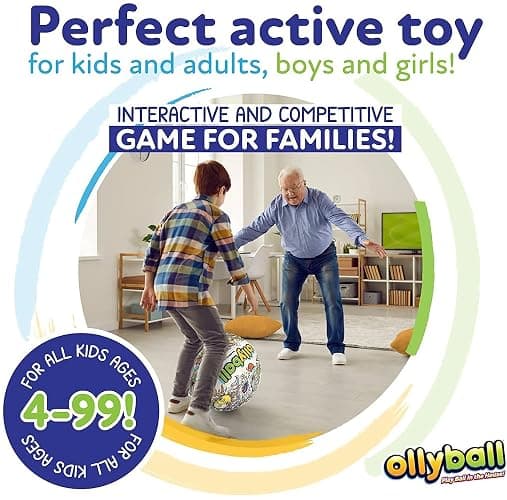Ollyball Classic, 12" - The Ultimate Indoor Kickball for Kids and Parents! Kick it. Color it. Play Ball in The House. thumbnail 8