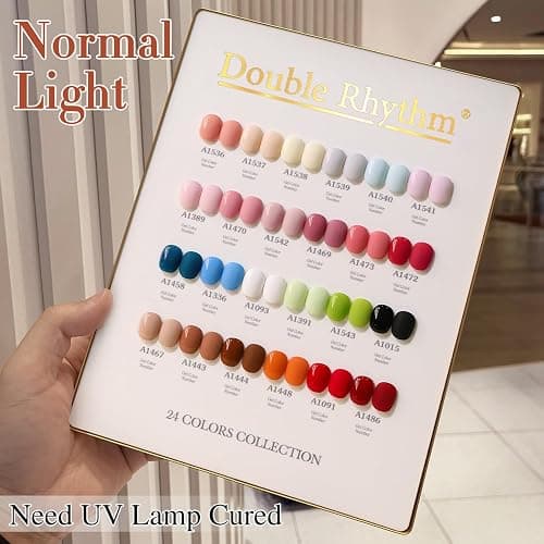 Double Rhythm 28Pcs 0.5Oz Gel Nail Polish Set Same Color Same Bottle Gel Polish Kit Nail Art Manicure Salon DIY at Home for Women (White Pink Collection-T24-2) thumbnail 4
