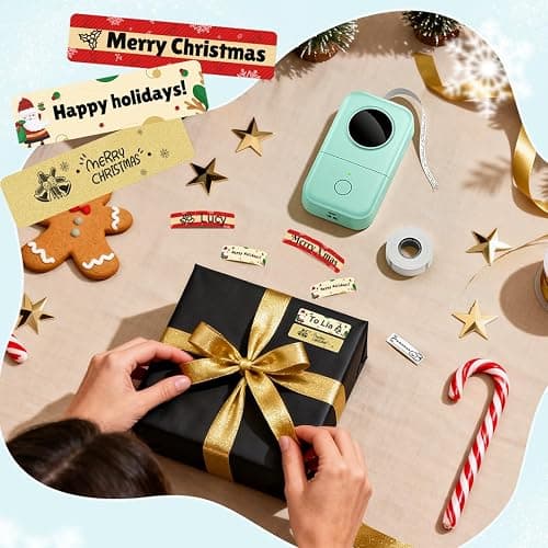 Phomemo D30 Label Maker Machine, Portable Bluetooth Mini Label Printer, Smartphone Handheld Thermal Sticker Small Labeler Multiple Templates Font Icon Inkless Custom Label for Home Kids School Items thumbnail 2