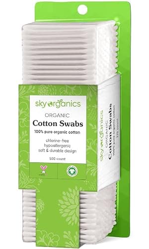Sky Organics - Organic Cotton Swabs, 500 ct. - Ultra Soft Tips - Strong & Durable - Hypoallergenic - Chlorine Free - Sustainable - Natural, Vegan & Cruelty Free - Skin Care & Self Care thumbnail 6
