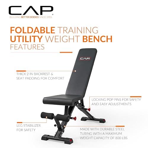 CAP Barbell Multi-Purpose Adjustable Utility Strength Training Weight Bench | Multiple Options thumbnail 3