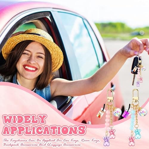 Ecally Cute Resin Bear Keychain Macaron Bear Keychains Candy Pendant Jewelry Gift Bag Key Ring Accessories for Girl Women thumbnail 5