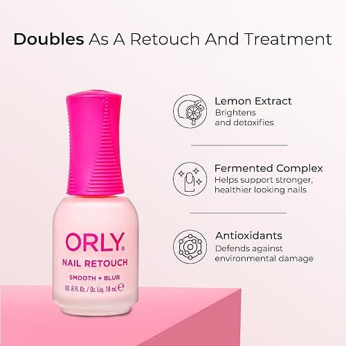 Orly Nail Retouch Smooth + Blur | Nail Perfector for Ridges & Imperfections | Delivers an airbrushed “Photoshop for Your Nails” Effect | Blurs, Smooths & Evens Tone | Matte Finish Base Coat (18 ml) thumbnail 6