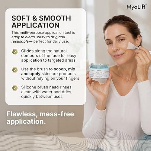 MyoLift 7eWellness Applicator Silicon Brush - Mask applicator for Facial Skincare, Reusable brush for Anti Aging mask, Soft & Durable Face Mask Applicator for gels, DIY masks,easy-to-clean (1) thumbnail 6