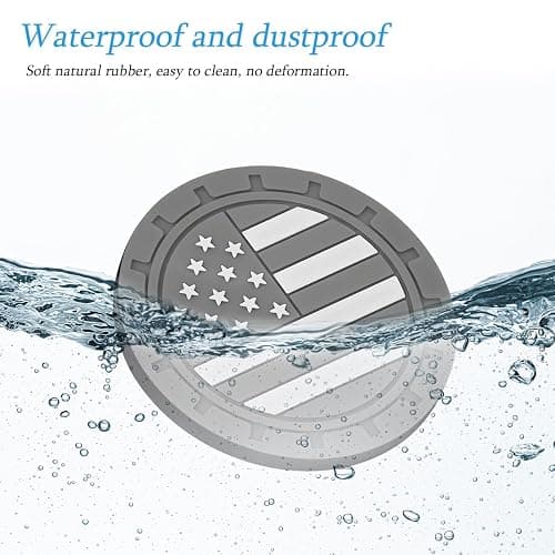 AUCELI 4 Pack Car Cup Holder Coasters, Colored American Flag US Flag Insert Car Cup Coaster, 2.75 Inch Anti Slip Shockproof Embedded Drink Mat, Vehicle Interior Decor Accessories thumbnail 4