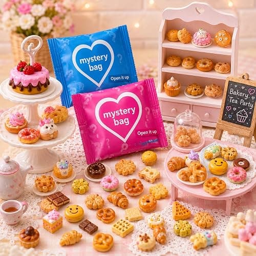 50PCS Mini Resin Food Blind Bags Mystery Bags Set, Mini Food Toys Variety Pack, Tiny Figures Bulk Surprise Toys, Dollhouse Mini Food Charms for Kids Party Favors, Classroom Prizes & DIY Crafts thumbnail 2