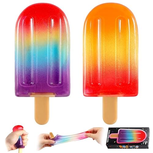 DITUFIDGTS Popsicle Squishy Sugar Ice Cream Squishies Squeeze Toys | slow rising texture,leakproof structure, soft tactile feel for kids teens adults travel,office study & summer classroom prize - Image 1