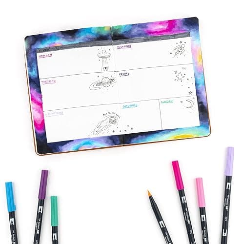 Tombow 56188 Dual Brush Pen Art Markers, Galaxy, 10-Pack. Blendable, Brush and Fine Tip Markers thumbnail 8