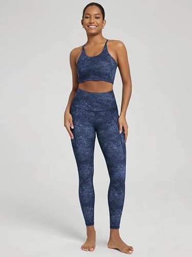 ODODOS Women's High Waisted Yoga Leggings with Pockets, Tummy Control Non See Through Workout Athletic Running Yoga Pants thumbnail 4