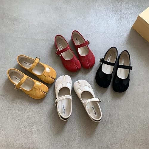 Tabi Shoes Women Mary Janes Ballet Flat - Low Top Split Toe Orthopedic Cute Casual Comfortable Walking Lightweight Female Solid All-Match for Daily Wear Beach Travel Athleisure Standing All Day thumbnail 6