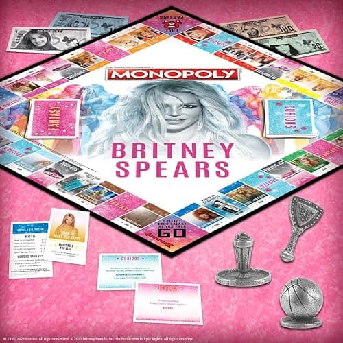 Monopoly: Britney Spears Board Game, Collector’s Edition Celebrating Music Pop Icon, Officially Licensed Britney Spears Merchandise thumbnail 4