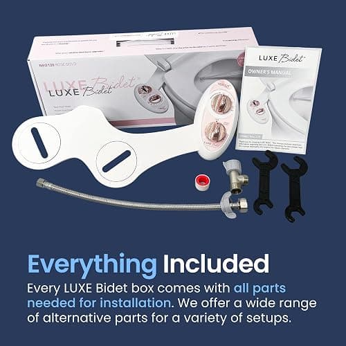 LUXE Bidet NEO 120 - Single Nozzle, Self-Cleaning, Non-Electric Bidet Attachment for Toilet Seat, Adjustable Water Pressure, Rear Wash (Rose Gold) thumbnail 4