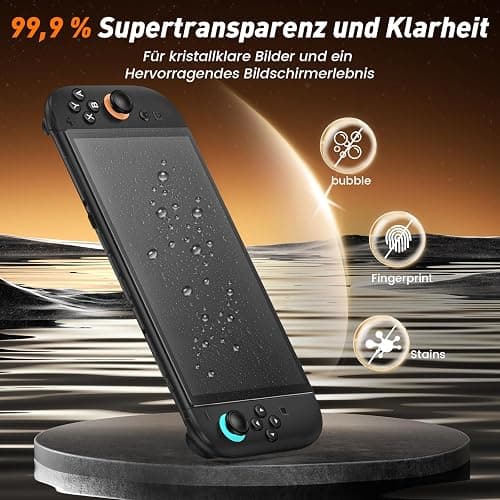 daydayup 4 Stücke Panzerglas für Nintendo Switch 2 Model 2025, Schutzfolie Folie schutzglas Displayschutzfolie für Nintendo Switch 2, Anti Kratzer, Bläschenfrei, HD Clear, 9H Härt, Switch Skin thumbnail 4