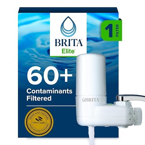 Brita Tap Water Purifier Filter System, Filter Change Reminder, Fits Standard Faucets Only, Complete, White | No-Wait Filtration, Easy Install, Multi-Use Tap Water Filter for Kitchens, Bathrooms & Small Spaces - Image 1