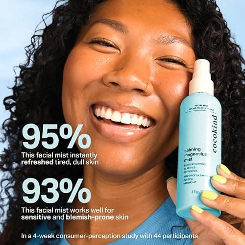 Cocokind Calming Magnesium Mist, 4 Fl Oz | Hydrating Facial Spray to Reduce Visible Redness, Clarifying Face Mist for Breakout-Prone Skin, Moisture Barrier Support thumbnail 4