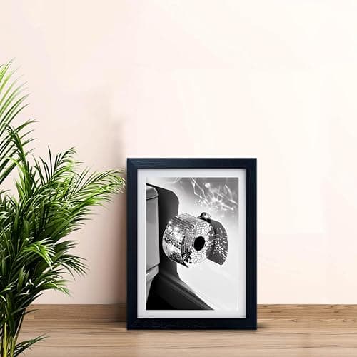 Framed Modern Black and White Bathroom Decor Disco Ball Toilet Paper Wall Art Trendy Print Artwork Funny Glam Aesthetic Picture Room Decor thumbnail 5