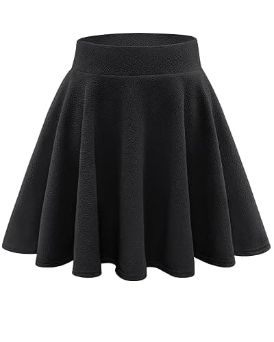 Stelle Women Casual Skater Skirts with Shorts Flared Mini Skorts | Underneath, Basic, Versatile, High-Waisted, Flared A-Line Silhouette, Soft, Stretchy, Pleated Skirt - Image 1