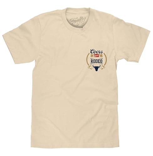 Tee Luv Men's Coors Banquet Beer Shirt - Front and Back Coors Rodeo Bull T-Shirt - Image 1
