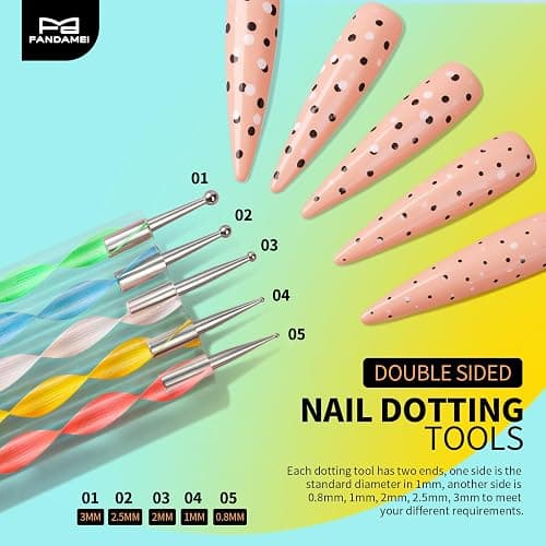 FANDAMEI Nail Art Tools, Nail Stuff, Nail Supplies, Nail Stand, Nail Brush | Nail Art Brushes, Nail Dotting Tool, Nail Stand For Press Ons, Nail Holder For Painting Nails, Nail Tools, Nail Design Tools thumbnail 5