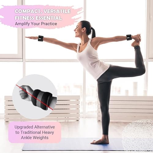 Wrist Ankle Weights for Women Set of 2, Adjustable Silicone Weighted Bangles, Wearable Ultra-durable Strips Weight Bracelet 2 lbs/4 lbs for Yoga, Pilates, Barre, Walking, Arm & Leg Workout thumbnail 3