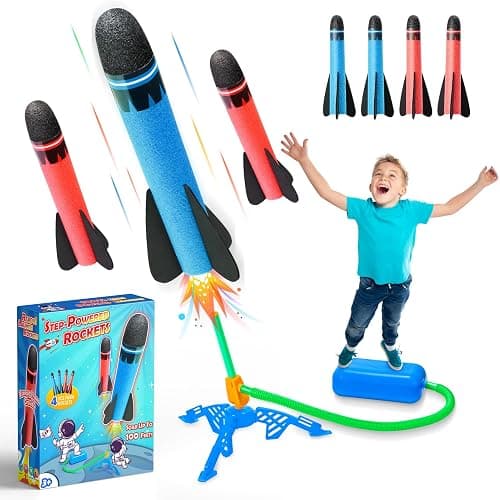 Toys for 3 4 5 6 7 Year Old Boys, Notique Rocket Launcher Kids Toys for Boys 3-10 Outdoor Games, Toddler Outdoor Toys for Kids Foam Rocket 3 4 5 6 7 8 Year Old Boys Girls Gifts Ideas - Image 1