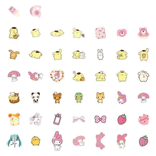 BulbaCraft Cutecore Stickers, Cute Anime Stickers for Water Bottle and Laptop - Cutecore Party Supplies & Decorations, Waterproof Vinyl Decals, Aesthetic Stickers, Gifts for Women & Men thumbnail 5