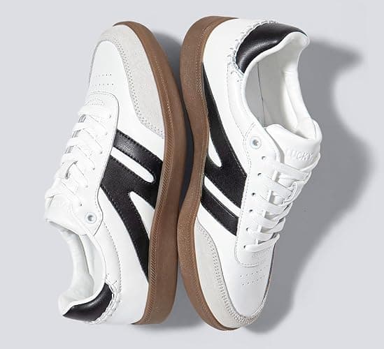 LUCKY STEP Women Classic Retro Gum Sole Fashion Sneakers Casual Tennis Skate Shoe Genuine Leather Walking Footwear Anti Slip Trainers thumbnail 7