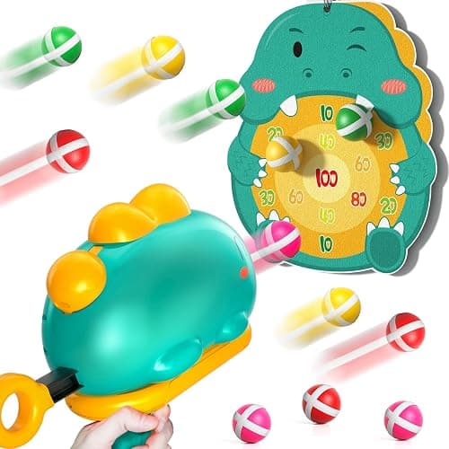 Bennol Dinosaur Shooting Game Toys Gifts for 3 4 5 6 Year Old Boys Kids, Dinosaur Outdoor & Indoor Dart Board with Sticky Balls Toys for Kids Ages 3-5 6-8, Birthday Gifts for 3+ Year Old Boys Girls thumbnail 3