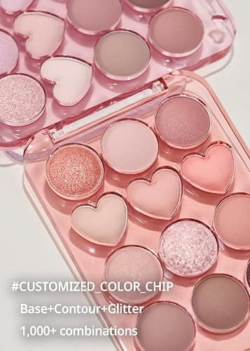 COLORGRAM Pin Point Eyeshadow Palette 01 Peach+Coral= | Ultra-Blendable Matte, Glitter, Shimmer Shades for Daily Makeup | K-Beauty Eye Palette with Easy-to-Use Calculator Design thumbnail 5