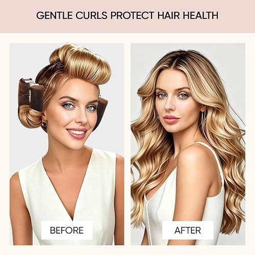Togayu Heatless Curls Overnight Hair Care Set - Jumbo Velvet Hair Curlers | No Heat Hair Rollers for Women, Comfortable Sleep-In Hair Rollers with Satin Scarf, No Heat Damage Curling Rods for All Hair thumbnail 4