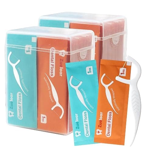 Individually Wrapped Dental Floss Picks, Floss Singles Case,100 Count Tooth Flossers for Travel Hotel Restaurant Party Office Car, Oral Care and Clean Teeth for Adults Kids (100) - Image 1