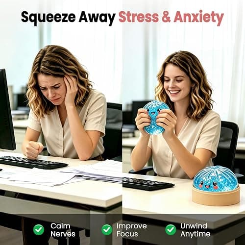 6PCS Glitter Squishy Toy, Crazy Fun Squishy with Box, Stretchable Squeeze Stress Balls Fidget Sensory Squishy for Holiday thumbnail 8