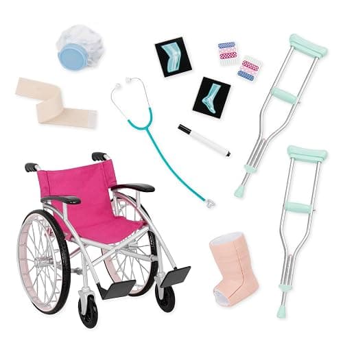 Our Generation Doll Playset - Heals On Wheels - Wheelchair Accessory Set for 46cm Doll - for Ages 3, 4 and up - Image 1