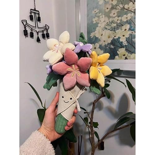 ALEEIK Cute Flower Plush Doll Stuffed Plant Plushie Soft Flower Doll Lovely Smiling Face，Decor Home Andbedroom Sweet Gifts for Women for Boys and Girls thumbnail 3